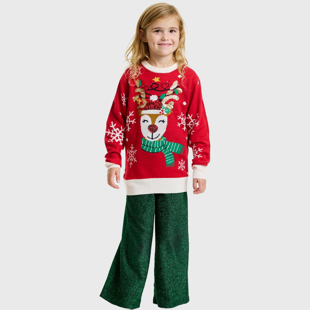 Cute reindeer christmas sweater - child
